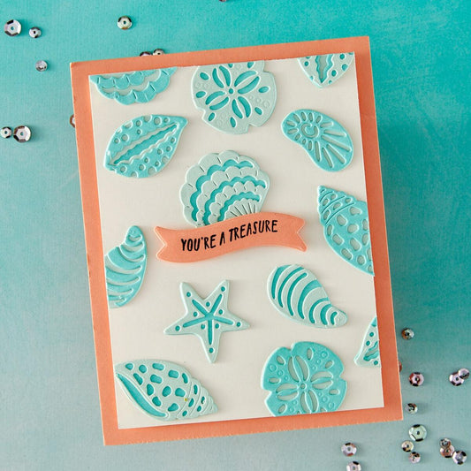Hero Arts Sophisticated Shells Etched Dies from the Summer by The Shore Collection - CraftSource Market: Craft Supplies & Kits Papercraft > Dies > Metal Cutting Dies