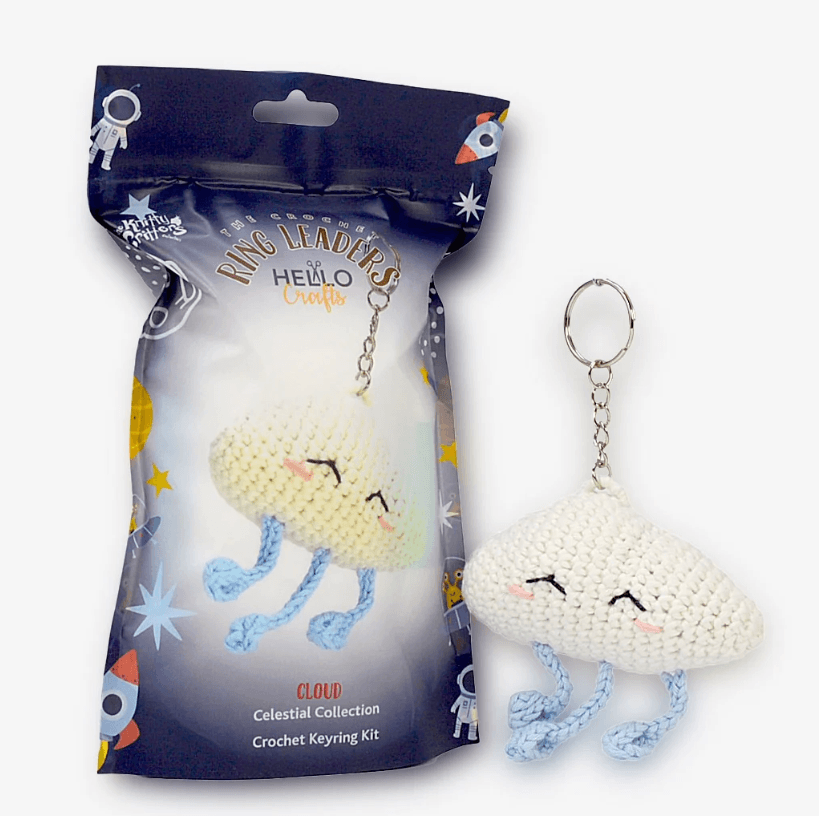 Knitty Critters Ring Leaders - Cloud Crochet Keyring Kit - CraftSource Market: Craft Supplies & Kits Crochet