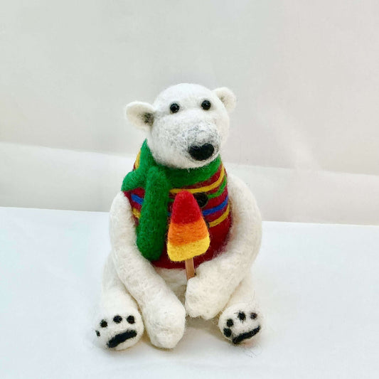 Nanook Polar Bear Needle Felting Kit - CraftSource Market: Craft Supplies & Kits Needle Felting