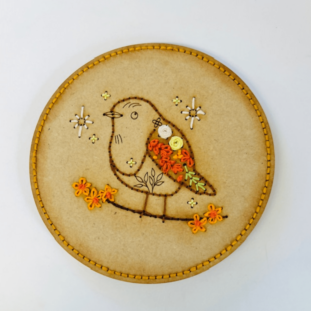 Robin Embroidery Kit - CraftSource Market: Craft Supplies & Kits Embroidery