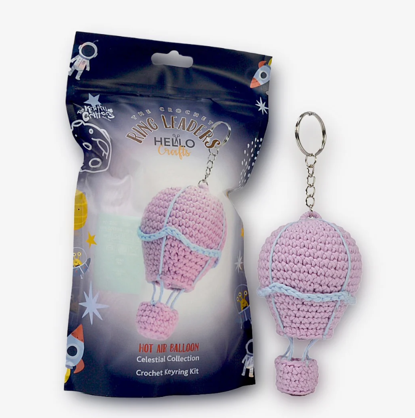 Knitty Critters Ring Leaders - Hot Air Balloon Crochet Keyring Kit