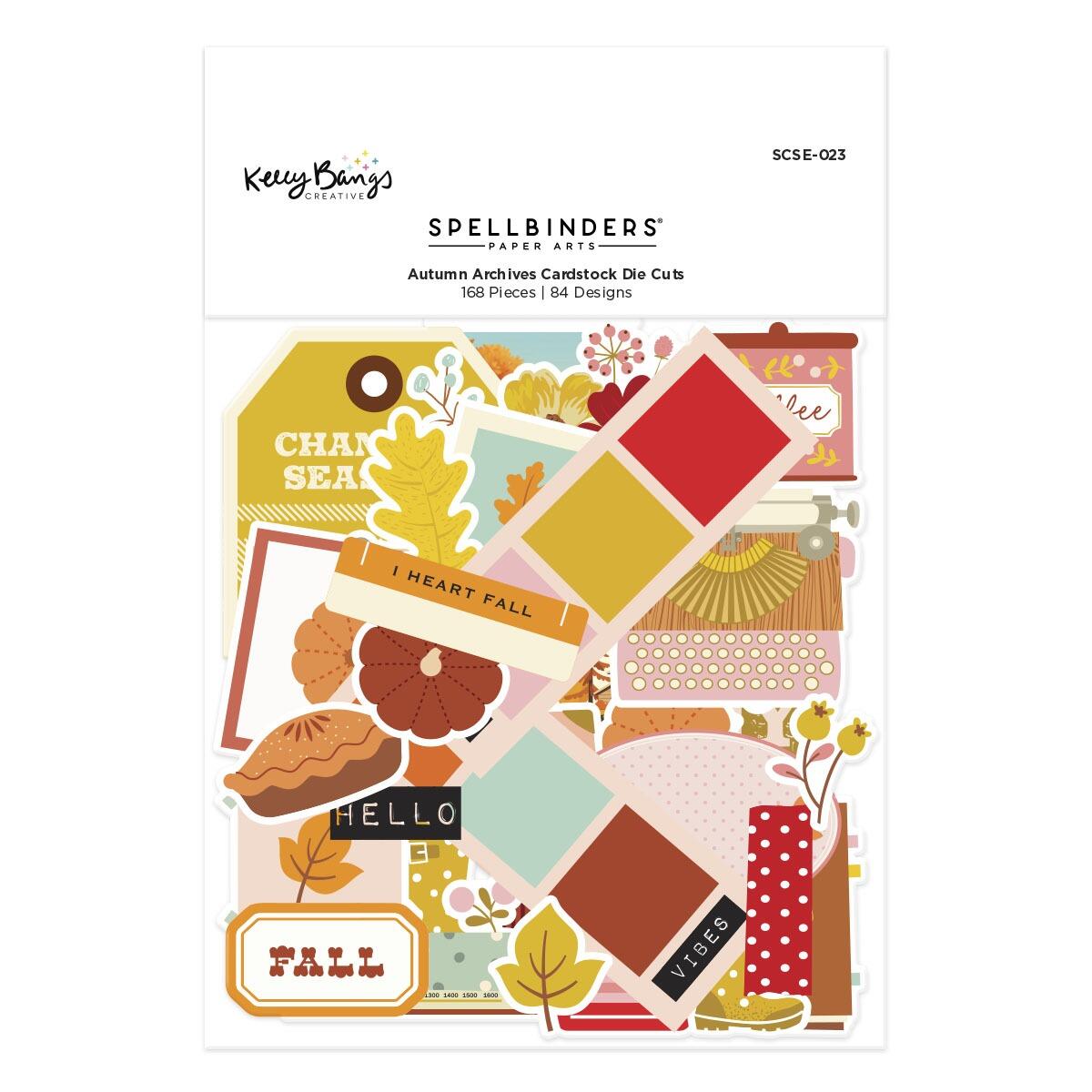 Spellbinders Autumn Archives Cardstock Die Cuts from the Autumn Archives Collection by Kelly Bangs