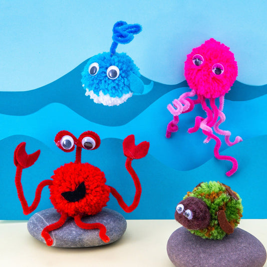 Sealife Friends Craft Kit - CraftSource Market: Craft Supplies & Kits Yarn Craft Kit