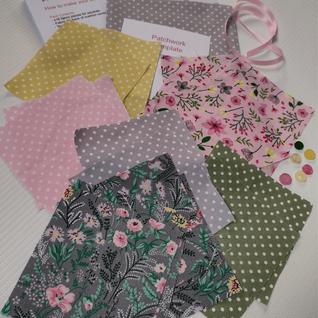 Sew Your Own Patchwork Cushion Kit - CraftSource Market: Craft Supplies & Kits Sewing
