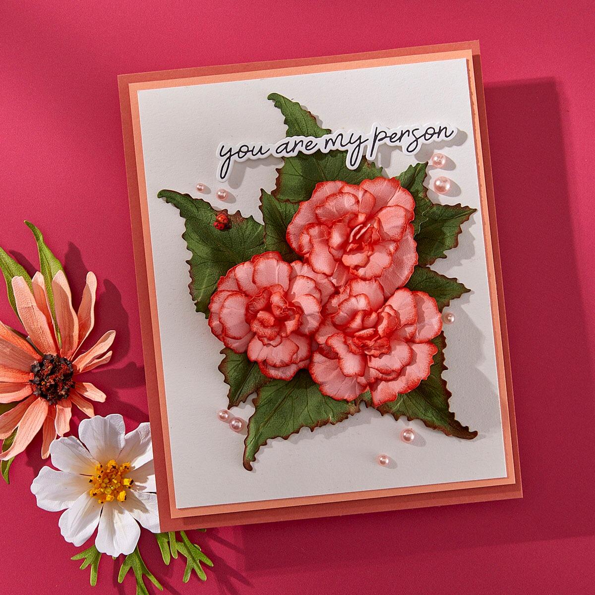 Spellbinders Begonia and Ladybugs Die Set - CraftSource Market: Craft Supplies & Kits Spellbinders > Dies > Summer > Craft Die Set