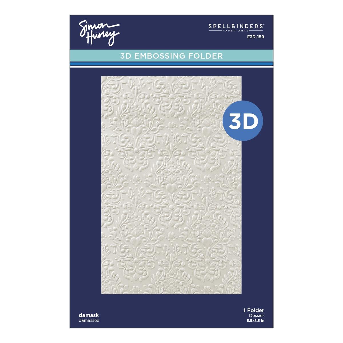 Spellbinders Damask 3D Embossing Folder - CraftSource Market: Craft Supplies & Kits Spellbinders > Embossing > Wedding > Craft Embossing Folder