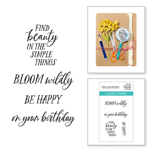 Spellbinders Field Notes Sentiments Stamp Set - CraftSource Market: Craft Supplies & Kits Spellbinders > Kits > Birthday > Craft Kit