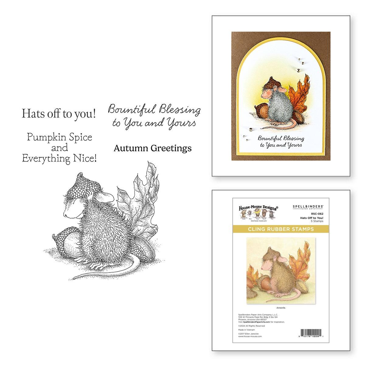 Spellbinders Hats Off to You! Cling Rubber Stamp Set - CraftSource Market: Craft Supplies & Kits Spellbinders > Kits > Christmas > Craft Kit