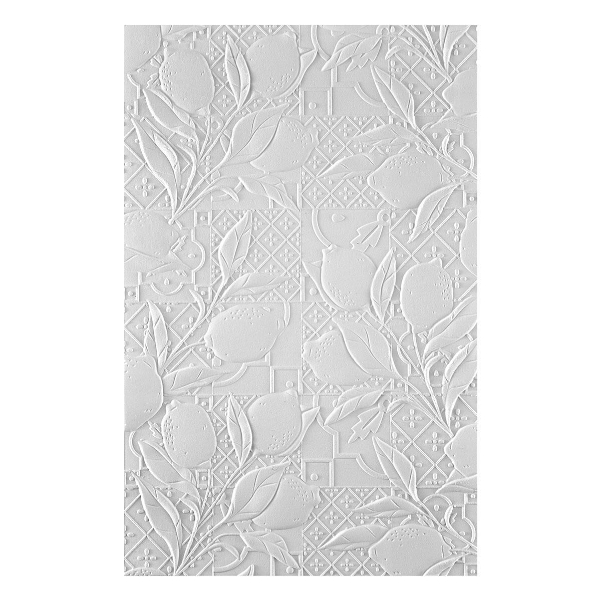 Spellbinders La Dolce Vita Lemon Fresco 3D Embossing Folder - CraftSource Market: Craft Supplies & Kits Spellbinders > Embossing > Summer > Craft Embossing Folder