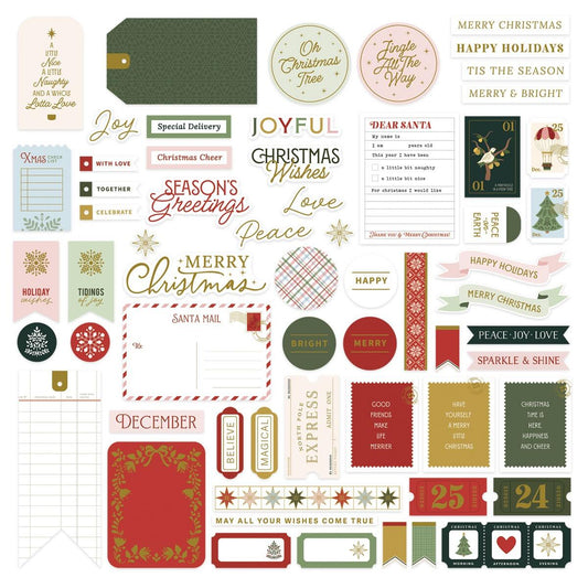 Spellbinders Merry Moments Die Cut Sentiments - CraftSource Market: Craft Supplies & Kits Spellbinders > Embellishments > Christmas > Craft Embellishments