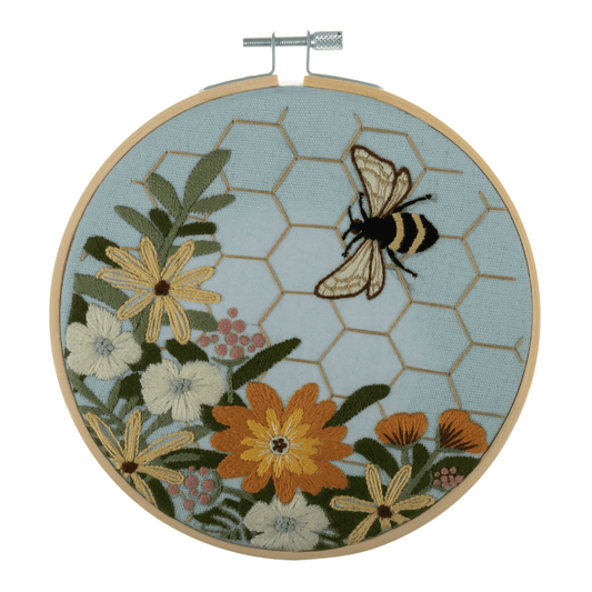 Trimits Bee Embroidery Hoop Kit - CraftSource Market: Craft Supplies & Kits Embroidery and Cross Stitch