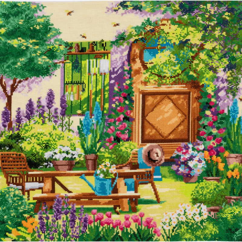 Trimits Country Garden XL Cross Stitch Kit - CraftSource Market: Craft Supplies & Kits Embroidery and Cross Stitch