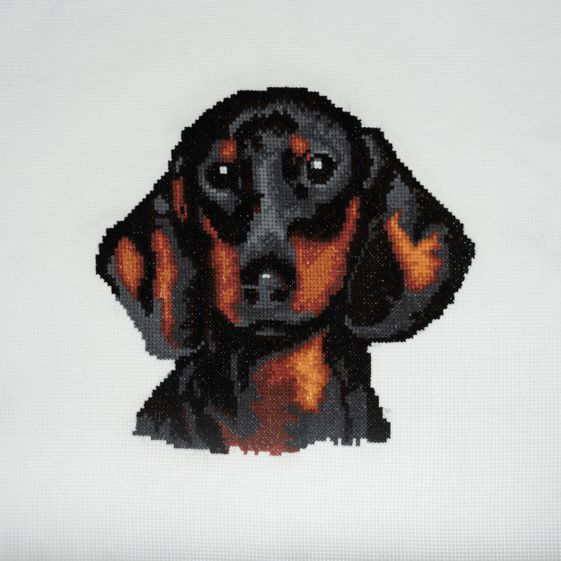 Trimits Dachshund Large Cross Stitch Kit - CraftSource Market: Craft Supplies & Kits Embroidery and Cross Stitch