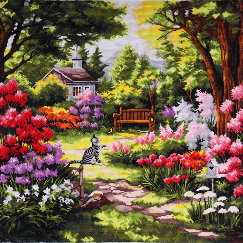 Trimits Garden XL Cross Stitch Kit - CraftSource Market: Craft Supplies & Kits Embroidery and Cross Stitch
