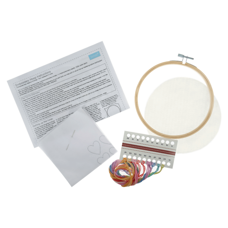 Trimits Ombre Hearts Embroidey Hoop Kit - CraftSource Market: Craft Supplies & Kits Embroidery and Cross Stitch