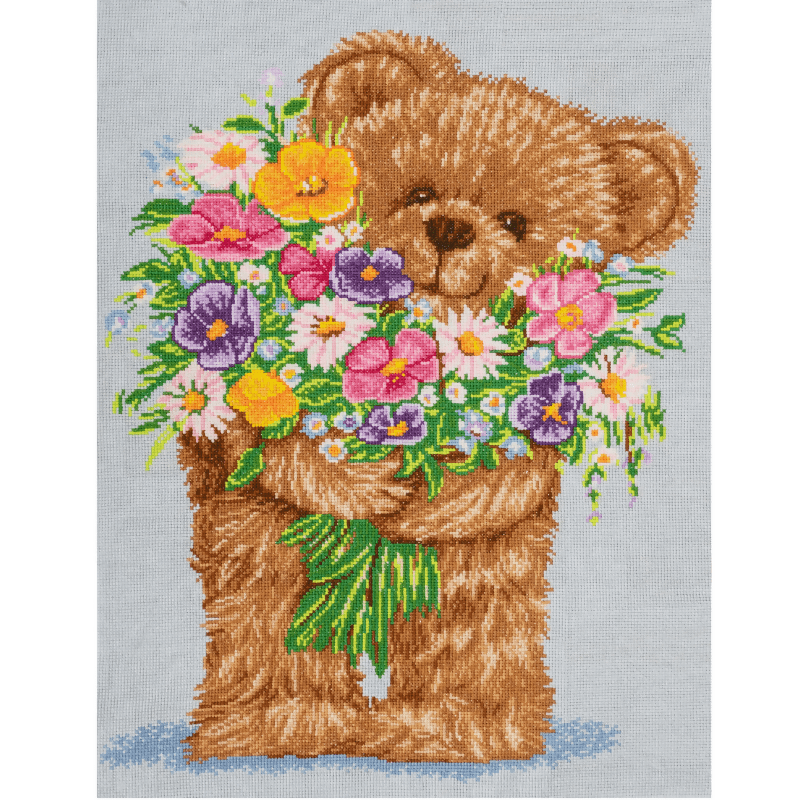 Trimits Teddy XL Cross Stitch Kit - CraftSource Market: Craft Supplies & Kits Embroidery and Cross Stitch