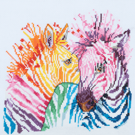 Trimits Zebras Large Cross Stitch Kit - CraftSource Market: Craft Supplies & Kits Embroidery and Cross Stitch