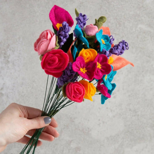 Wool Couture Felt Flower Bouquet Kit - CraftSource Market: Craft Supplies & Kits