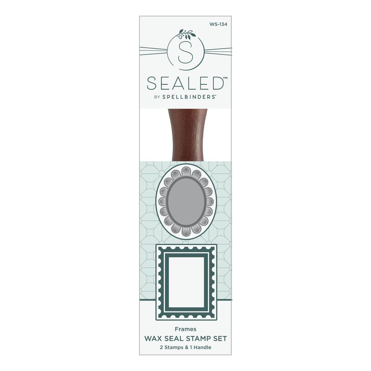 Spellbinders 2 Pack Frames Wax Seal Stamps from the Holiday Magic Collection