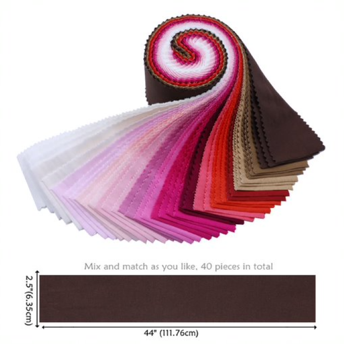 40 Pre-Cut Jelly Rolls Strips
