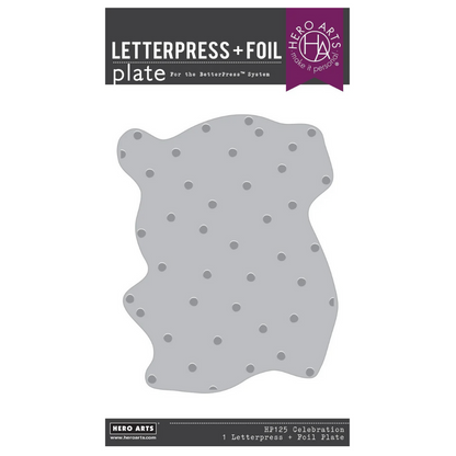 LetterPress + Foil plate by Hero Arts on a white background