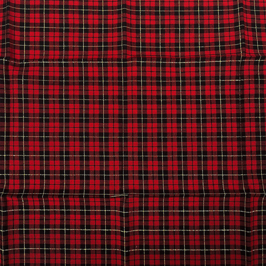 Close-up of red and black plaid fabric