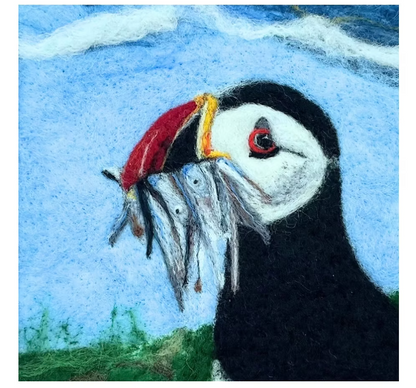 Frankie & Sidney 2D Puffin Needle Felting Kit