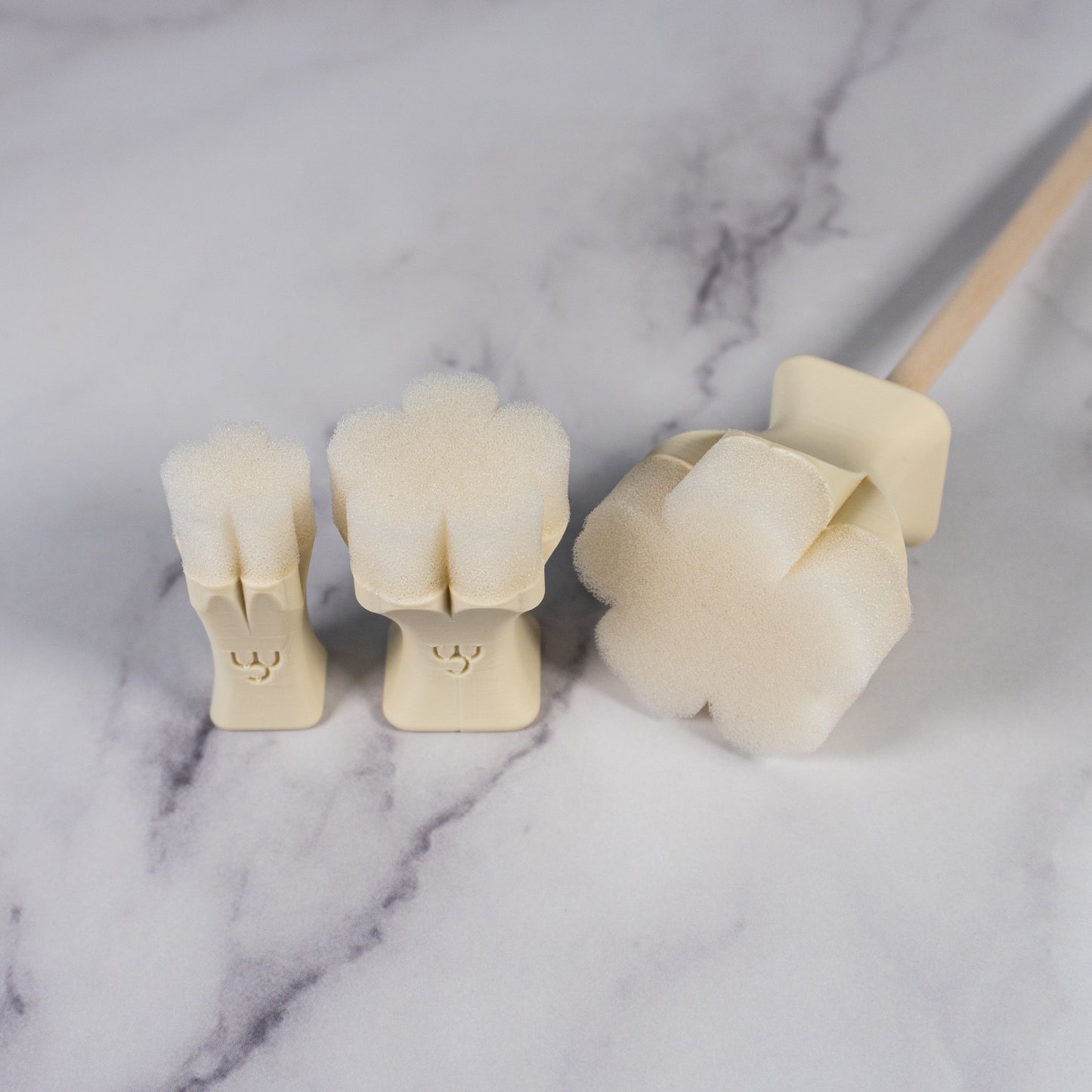 5-Petal Rounded Flower Underglaze Sponge Stamps