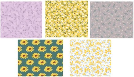 Floral Themed Pattern Fat Quarters Bundle