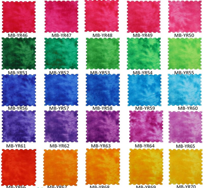 Color swatches arranged in a grid with various vibrant colors.