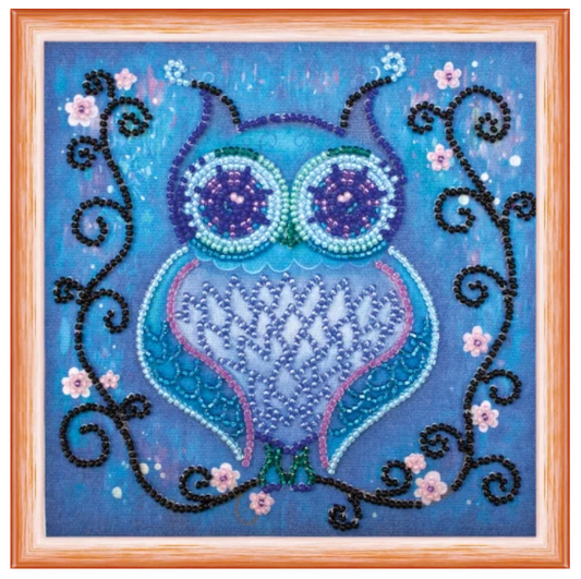 Abris Art. Blue Owl Beading Kit