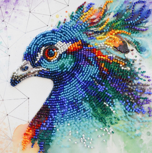 Abris Art Respectable Peacock Beading Kit