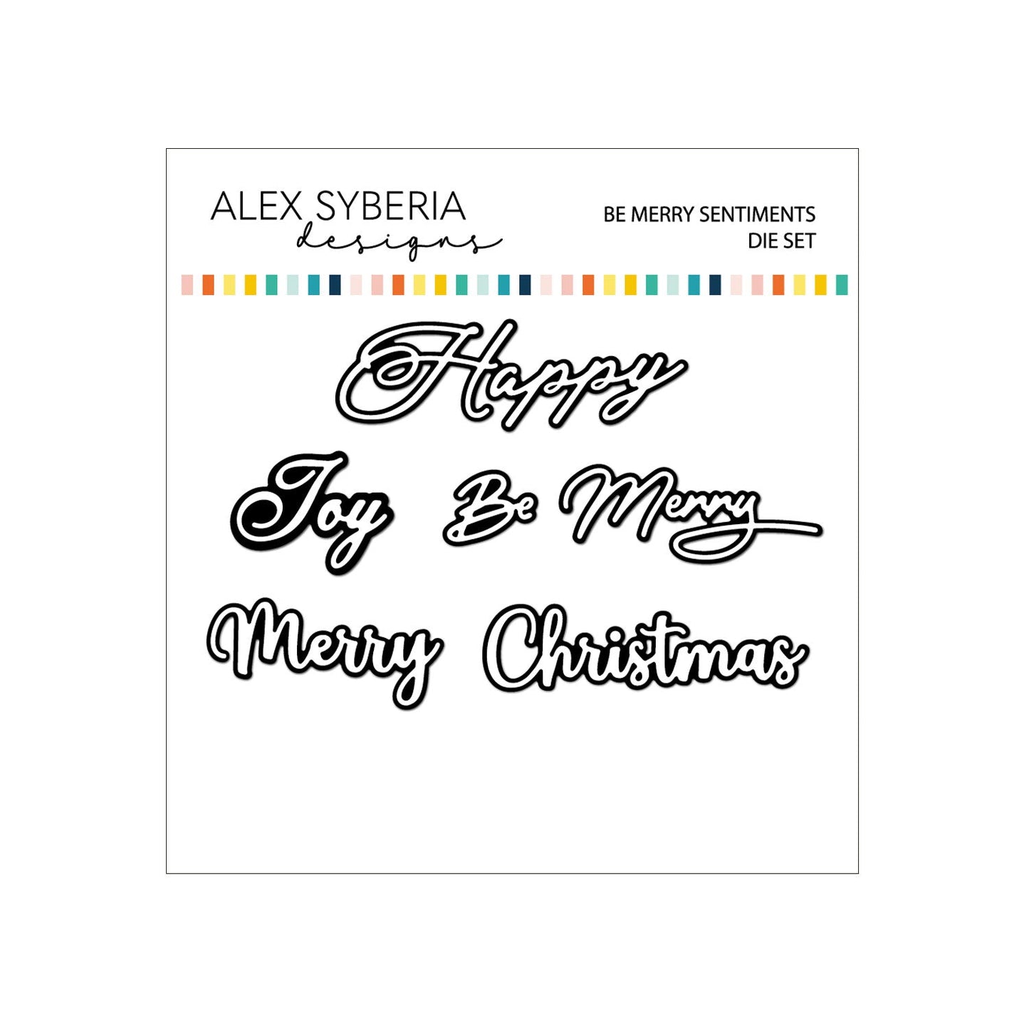 Alex Syberia Designs Be Merry Sentiments Die Set
