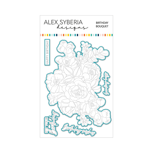 Alex Syberia Designs Birthday Bouquet Die Set