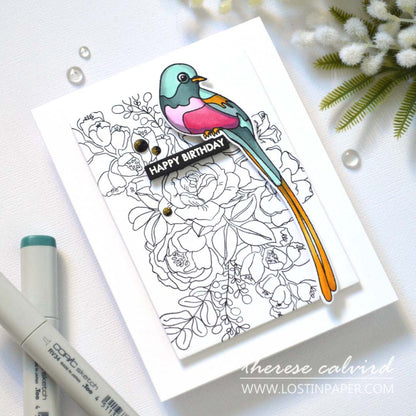 Alex Syberia Designs Birthday Bouquet Stamp Set