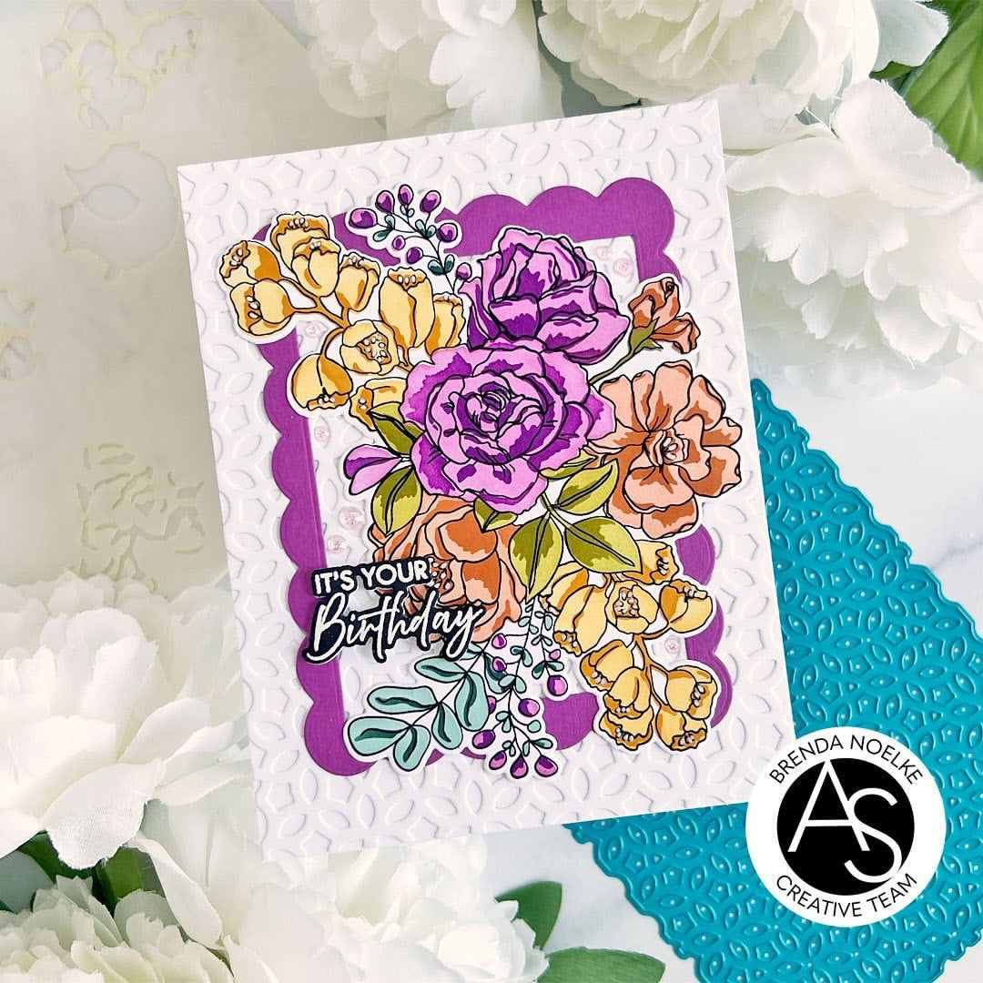 Alex Syberia Designs Birthday Bouquet Stencil Set