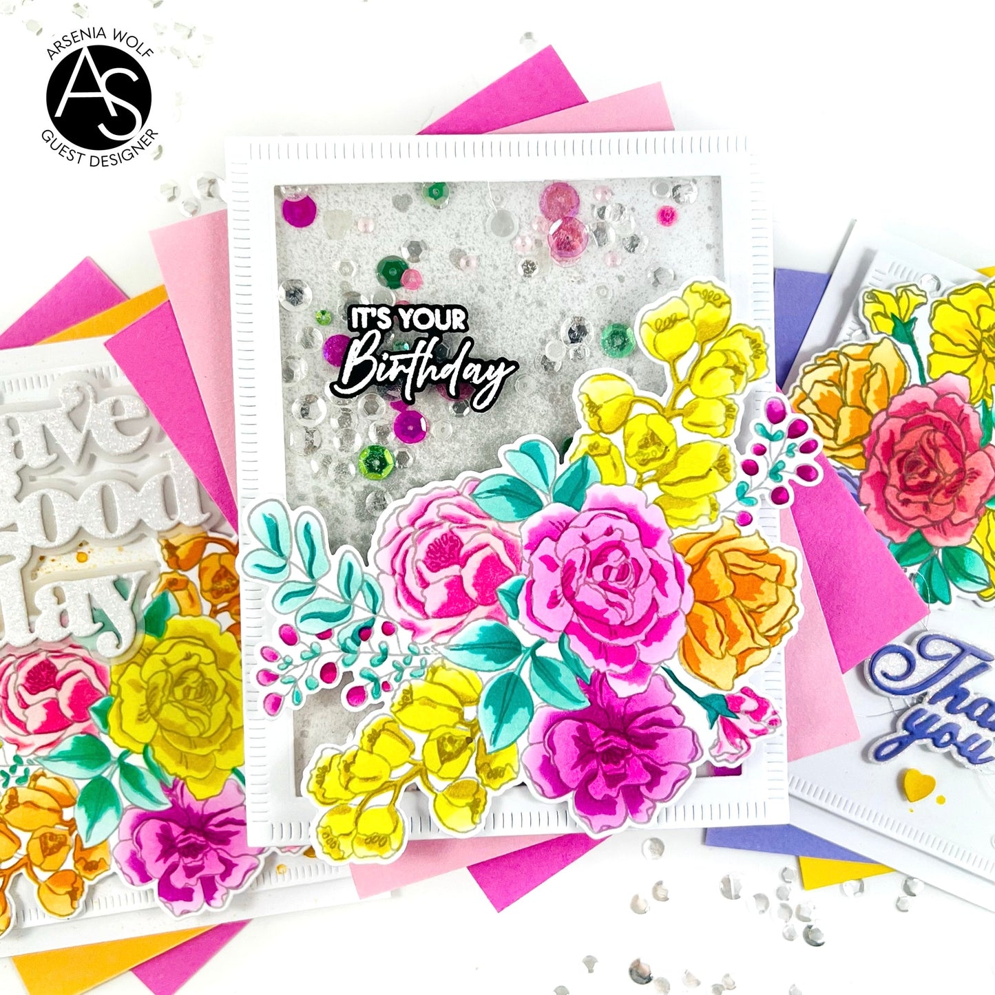 Alex Syberia Designs Birthday Bouquet Stencil Set