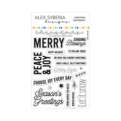 Alex Syberia Designs Christmas Sentiments Stamp Set