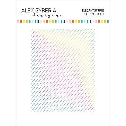 Alex Syberia Designs Elegant Stripes Hot Foil Plate