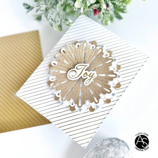 Alex Syberia Designs Elegant Stripes Hot Foil Plate