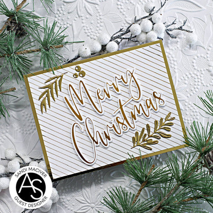 Alex Syberia Designs Elegant Stripes Hot Foil Plate