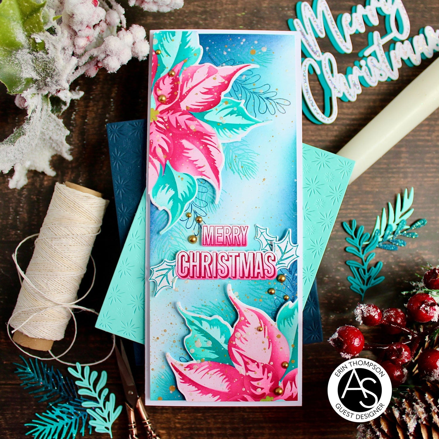 Alex Syberia Designs Festive Poinsettia Stencil Set 2