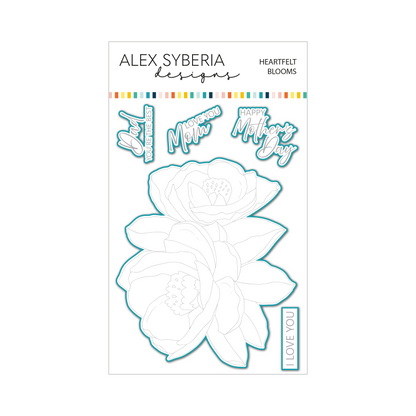 Alex Syberia Designs Heartfelt Blooms Die Set