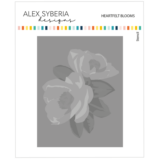 Alex Syberia Designs Heartfelt Blooms Stencil Set