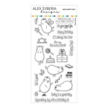 Alex Syberia Designs Hog Happy Day Stamp Set