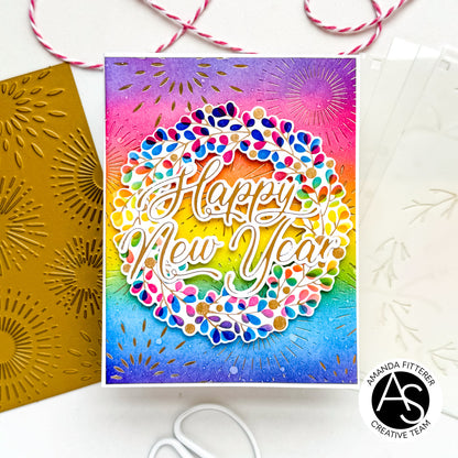 Alex Syberia Designs Holiday Wreath & Branch Stencil & Die Set
