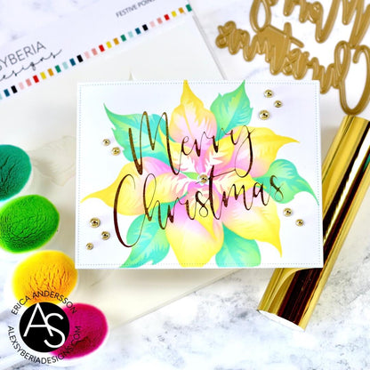 Alex Syberia Designs Large Merry Christmas Hot Foil