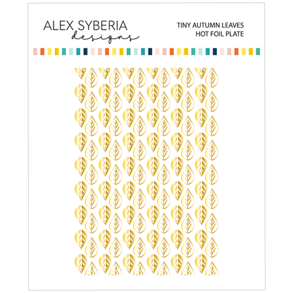 Alex Syberia Designs Tiny Autumn Leaves Hot Foil Plate