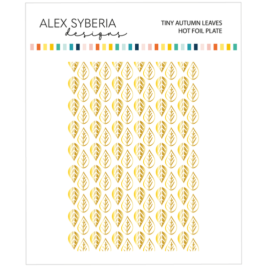 Alex Syberia Designs Tiny Autumn Leaves Hot Foil Plate