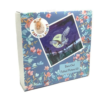 Barn Owl Felted Picture Kit 1
